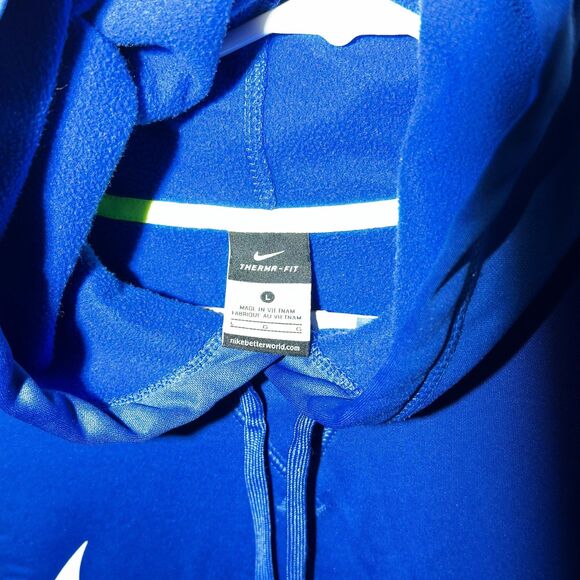 Nike Therma-Fit Beast Hoodie Men’s Large Blue Fleece Pullover EUC - Picture 6 of 9